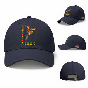 Funny Juneteenth Goose Baseball Cap African American Pride Gift TS12 Baseball Cap Universal Fit Navy Print Your Wear