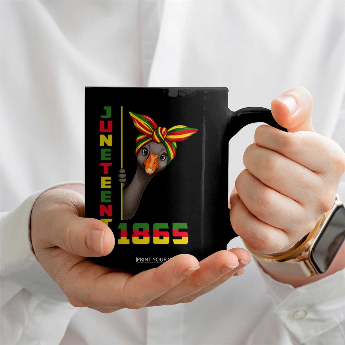 Funny Juneteenth Goose Coffee Mug African American Pride Gift TS12 Print Your Wear