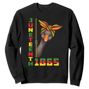 Funny Juneteenth Goose Sweatshirt African American Pride Gift TS12 Black Print Your Wear
