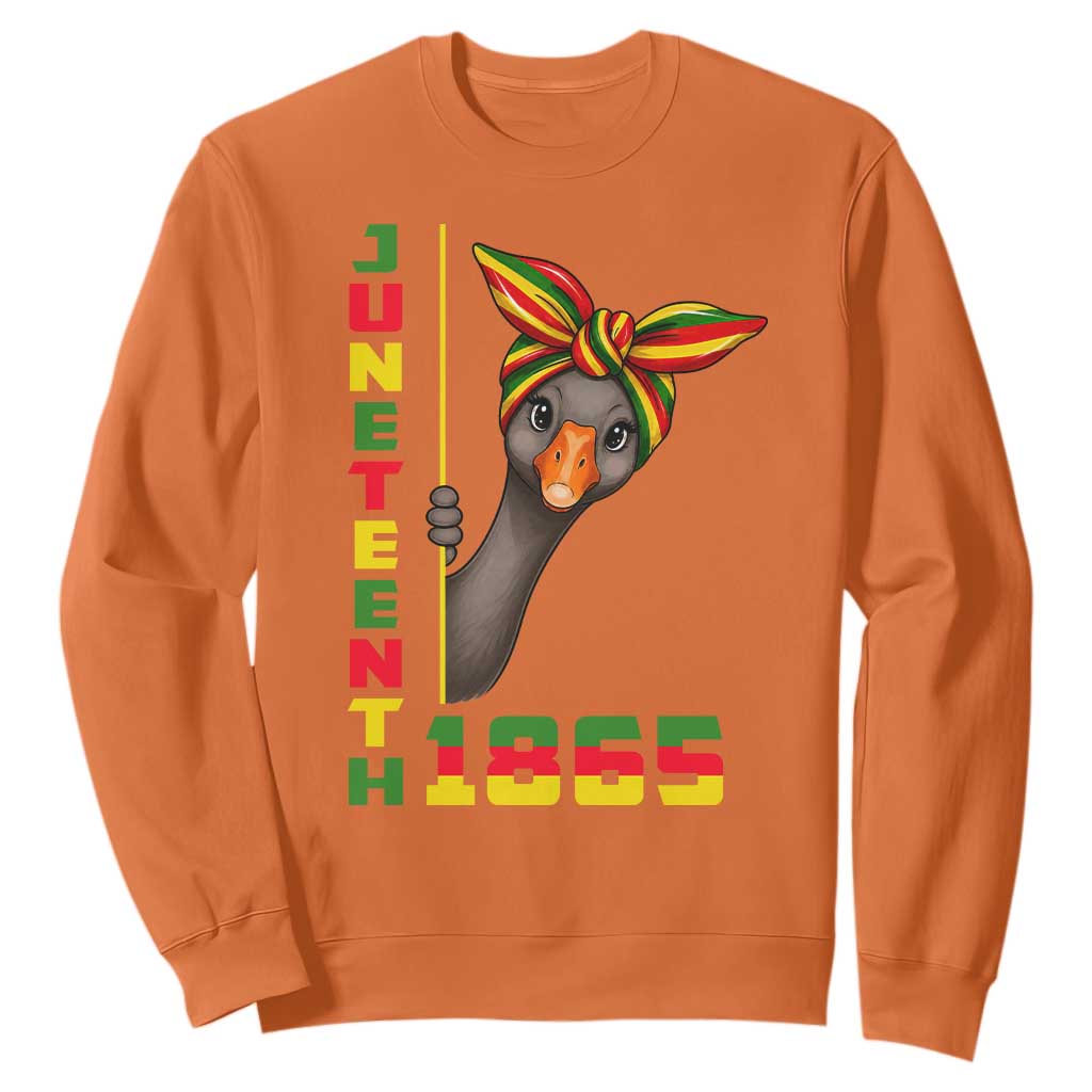 Funny Juneteenth Goose Sweatshirt African American Pride Gift TS12 Orange Print Your Wear