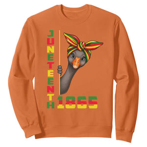 Funny Juneteenth Goose Sweatshirt African American Pride Gift TS12 Orange Print Your Wear