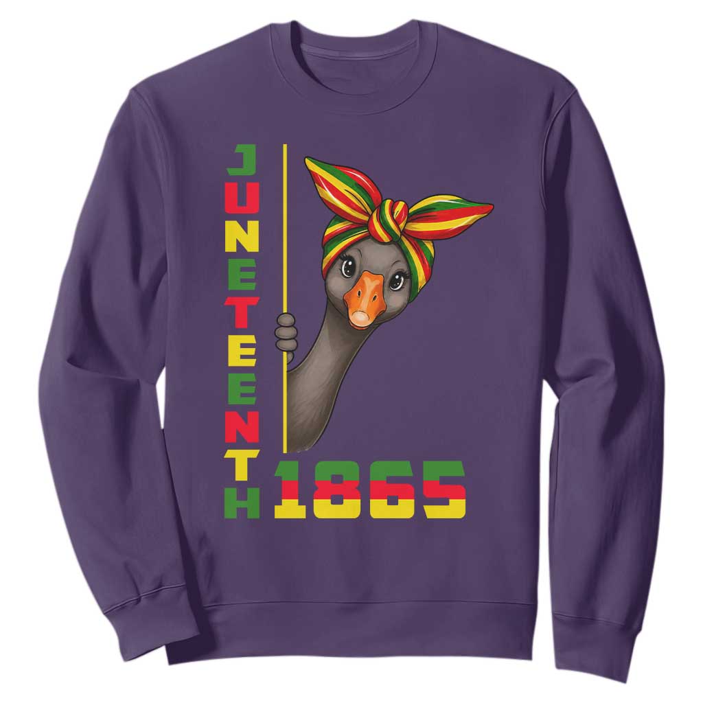 Funny Juneteenth Goose Sweatshirt African American Pride Gift TS12 Purple Print Your Wear