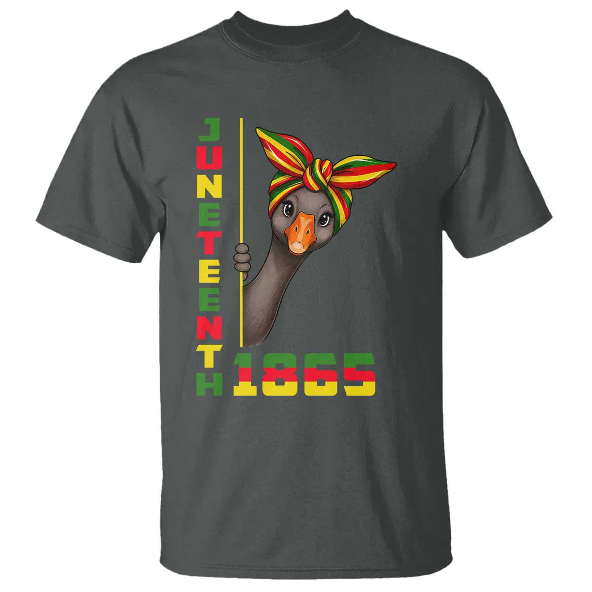 Funny Juneteenth Goose T Shirt African American Pride Gift TS12 Dark Heather Print Your Wear
