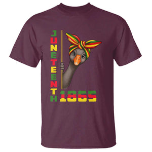 Funny Juneteenth Goose T Shirt African American Pride Gift TS12 Maroon Print Your Wear