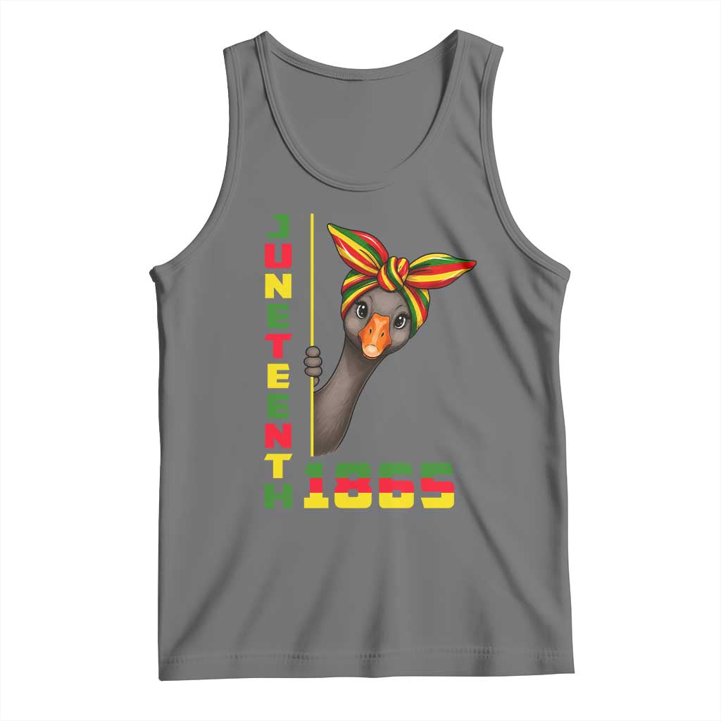 Funny Juneteenth Goose Tank Top African American Pride Gift TS12 Black Heather Print Your Wear