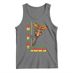 Funny Juneteenth Goose Tank Top African American Pride Gift TS12 Black Heather Print Your Wear