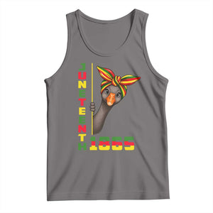 Funny Juneteenth Goose Tank Top African American Pride Gift TS12 Deep Heather Print Your Wear