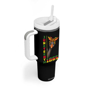 Funny Juneteenth Goose Tumbler With Handle African American Pride Gift TS12 Print Your Wear
