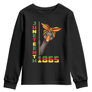 Funny Juneteenth Goose Youth Sweatshirt African American Pride Gift TS12 Black Print Your Wear
