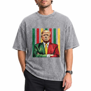 Juneteenth American Leader Inspiration Washed Cotton T-Shirt 1865 American Heritage Gift