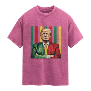 Juneteenth American Leader Inspiration Washed Cotton T-Shirt 1865 American Heritage Gift