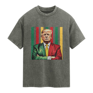 Juneteenth American Leader Inspiration Washed Cotton T-Shirt 1865 American Heritage Gift