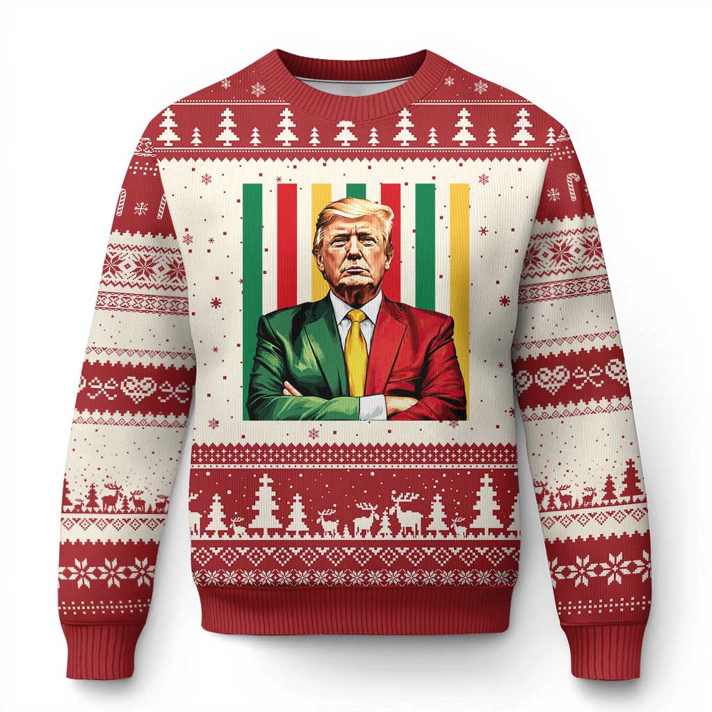 Juneteenth American Leader Inspiration Ugly Christmas Sweater 1865 American Heritage Gift TS12 Beige Red Print Your Wear