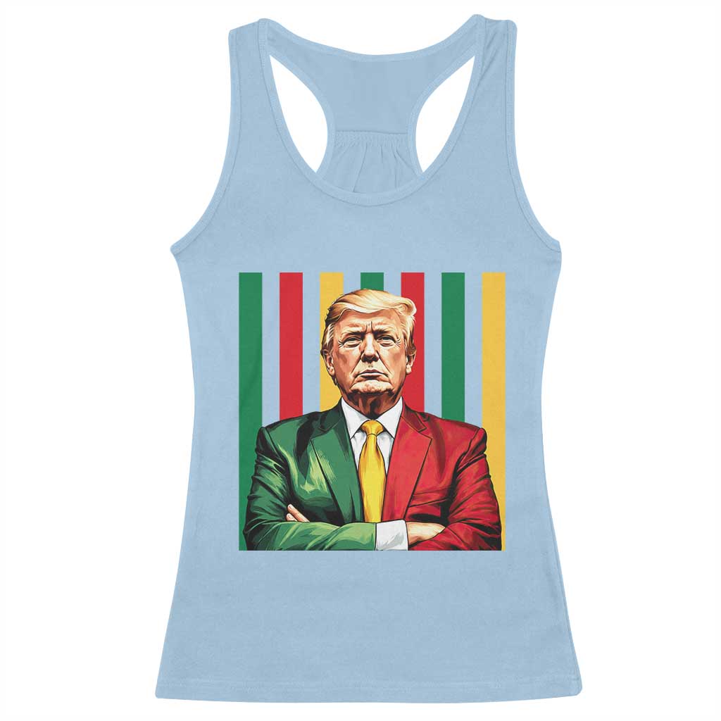 Juneteenth American Leader Inspiration Racerback Tank Top 1865 American Heritage Gift TS12 Light Blue Print Your Wear
