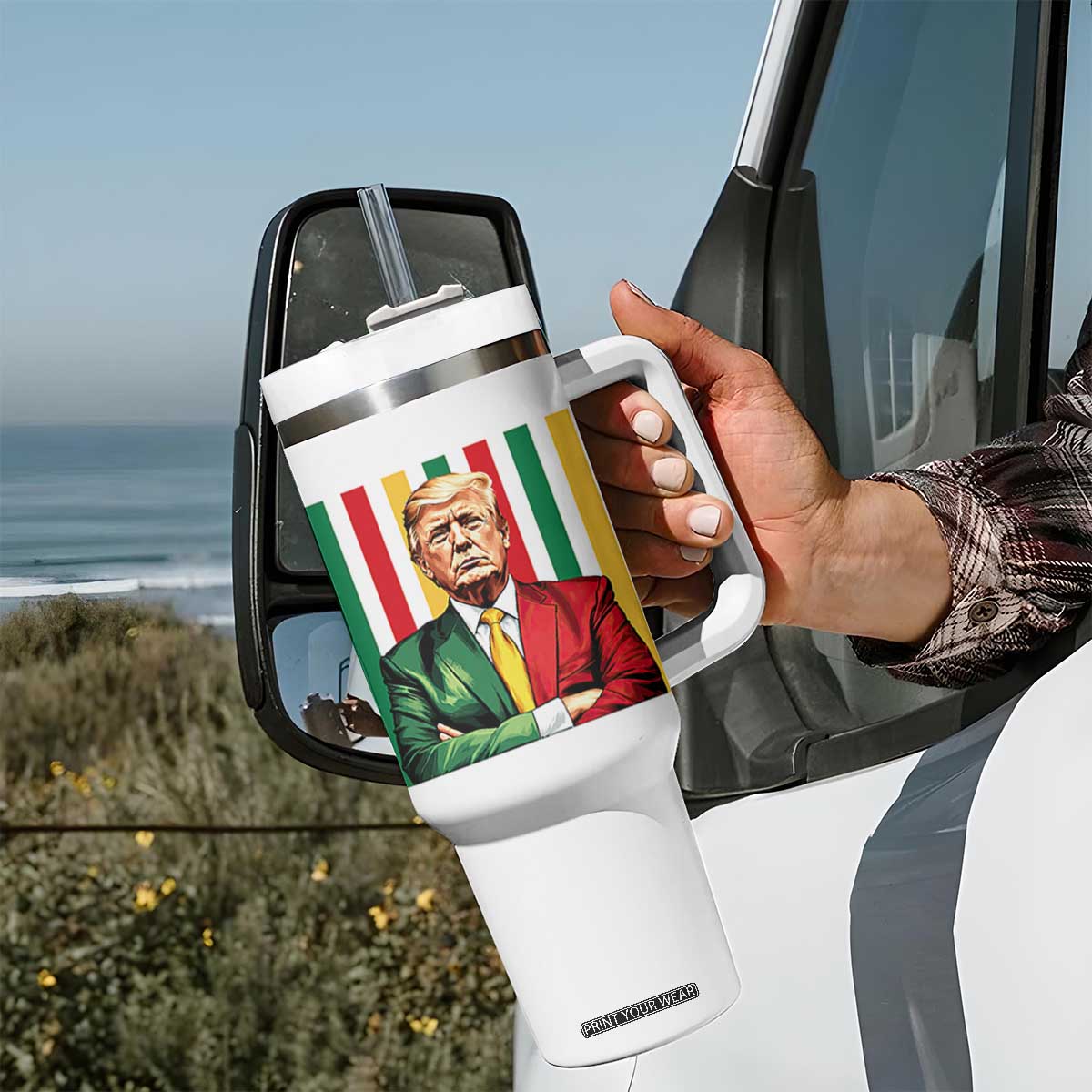 Juneteenth American Leader Inspiration Tumbler With Handle 1865 American Heritage Gift TS12 Print Your Wear