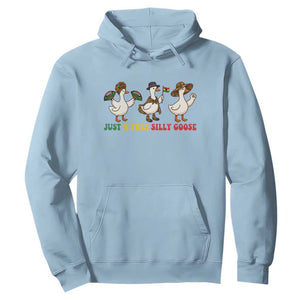 Funny Just A Free Silly Goose Hoodie Juneteenth Freedom Day TS12 Light Blue Print Your Wear