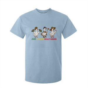 Funny Just A Free Silly Goose T Shirt For Kid Juneteenth Freedom Day TS12 Light Blue Print Your Wear