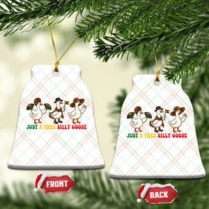 Funny Just A Free Silly Goose Ceramic Ornament Juneteenth Freedom Day TS12 Print Your Wear