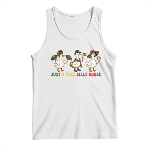 Funny Just A Free Silly Goose Tank Top Juneteenth Freedom Day TS12 White Print Your Wear