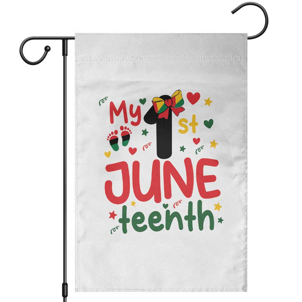 My First Juneteenth Garden Flag African American Baby Freedom Day TS12 White Print Your Wear