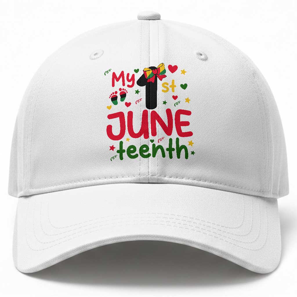 My First Juneteenth Baseball Cap African American Baby Freedom Day TS12 Print Your Wear