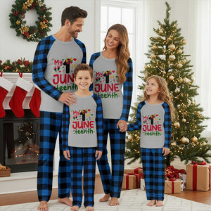 My First Juneteenth Plaid Pajama Set African American Baby Freedom Day TS12 Blue Plaid Print Your Wear