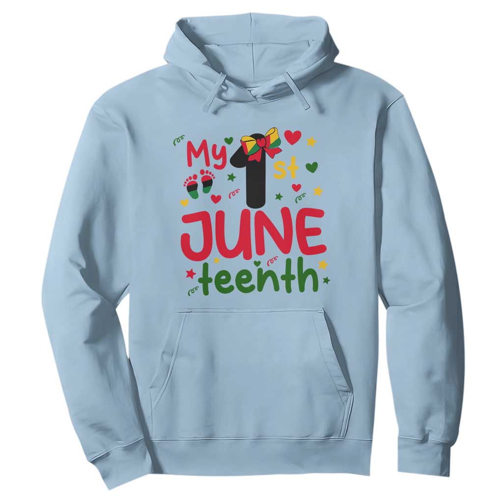 My First Juneteenth Hoodie African American Baby Freedom Day TS12 Light Blue Print Your Wear