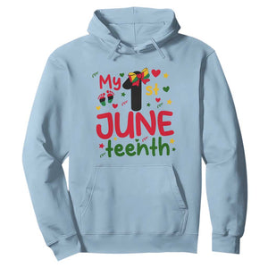 My First Juneteenth Hoodie African American Baby Freedom Day TS12 Light Blue Print Your Wear