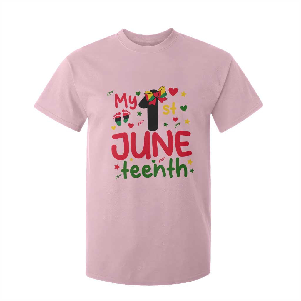 My First Juneteenth T Shirt For Kid African American Baby Freedom Day TS12 Light Pink Print Your Wear