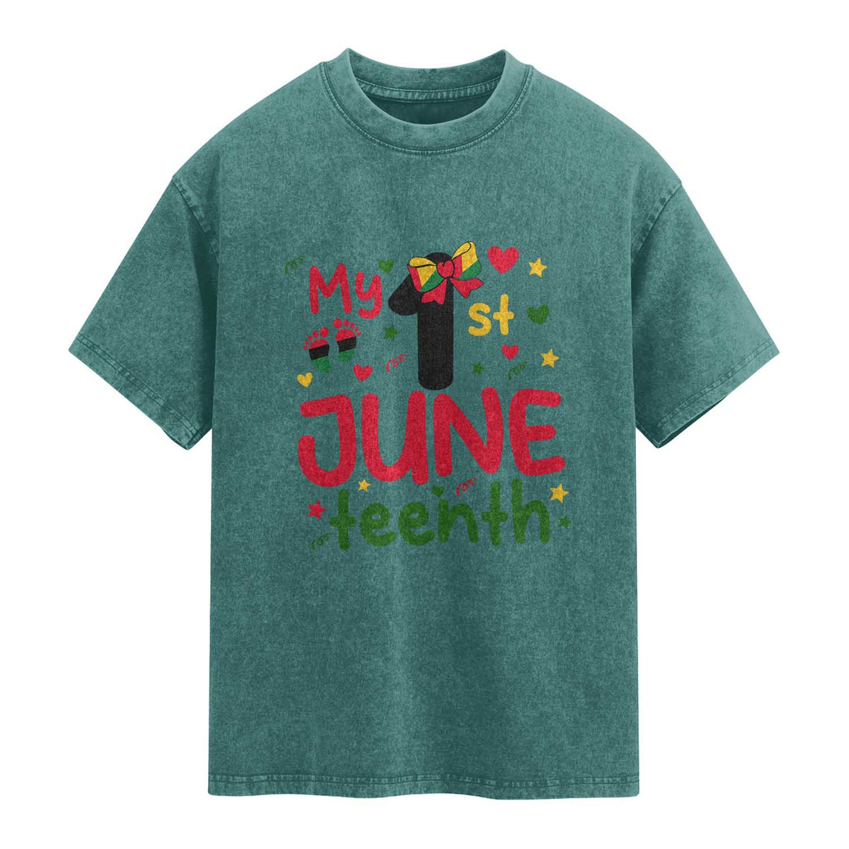 My First Juneteenth Washed Cotton T-Shirt African American Baby Freedom Day