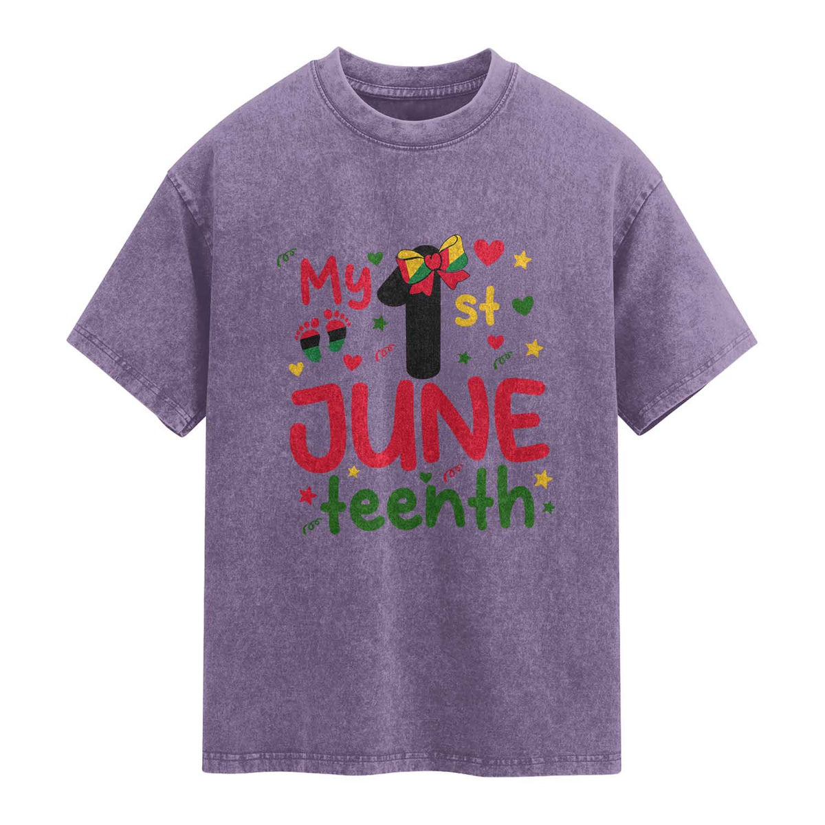 My First Juneteenth Washed Cotton T-Shirt African American Baby Freedom Day