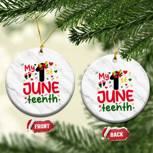 My First Juneteenth Ceramic Ornament African American Baby Freedom Day TS12 1pc White Marble Print Your Wear