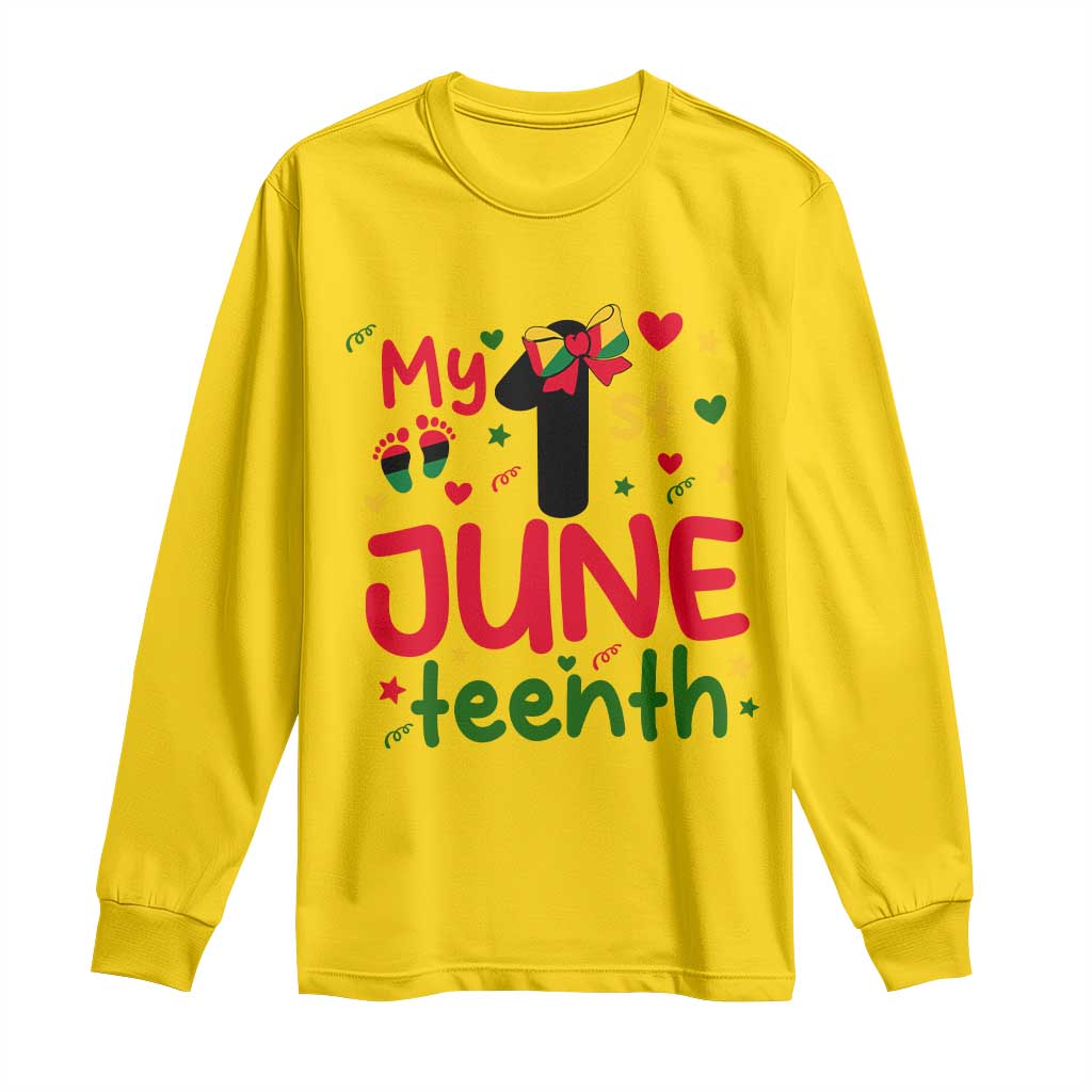 My First Juneteenth Long Sleeve Shirt African American Baby Freedom Day TS12 Daisy Print Your Wear