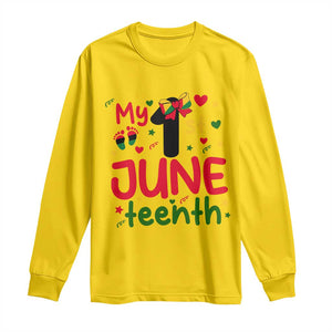 My First Juneteenth Long Sleeve Shirt African American Baby Freedom Day TS12 Daisy Print Your Wear