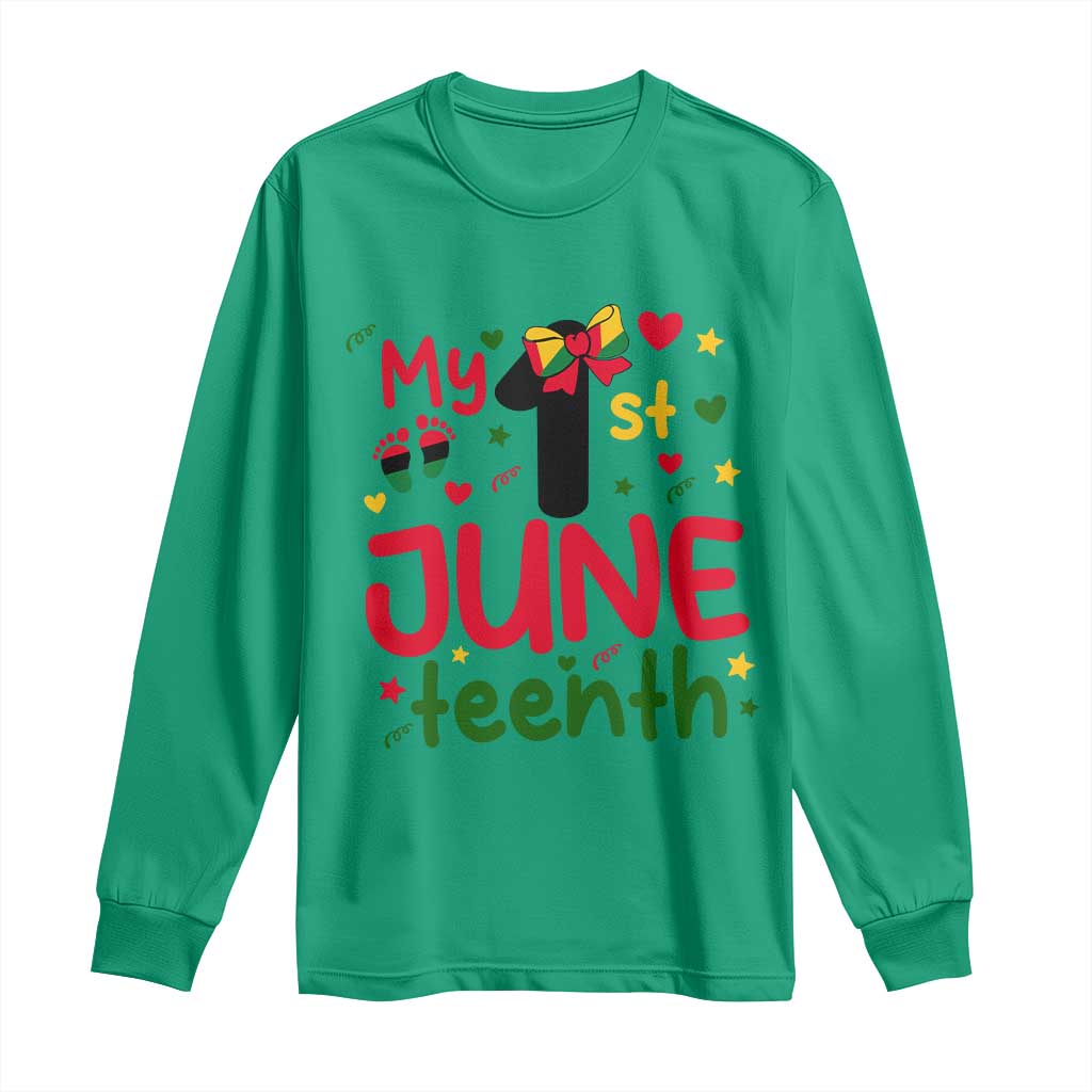 My First Juneteenth Long Sleeve Shirt African American Baby Freedom Day TS12 Irish Green Print Your Wear