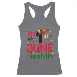 My First Juneteenth Racerback Tank Top African American Baby Freedom Day TS12 Charcoal Print Your Wear
