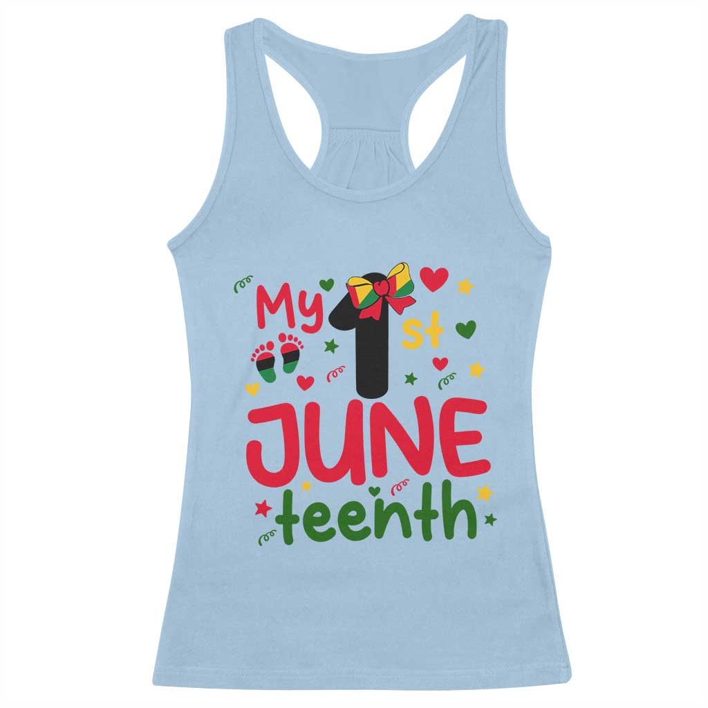 My First Juneteenth Racerback Tank Top African American Baby Freedom Day TS12 Light Blue Print Your Wear