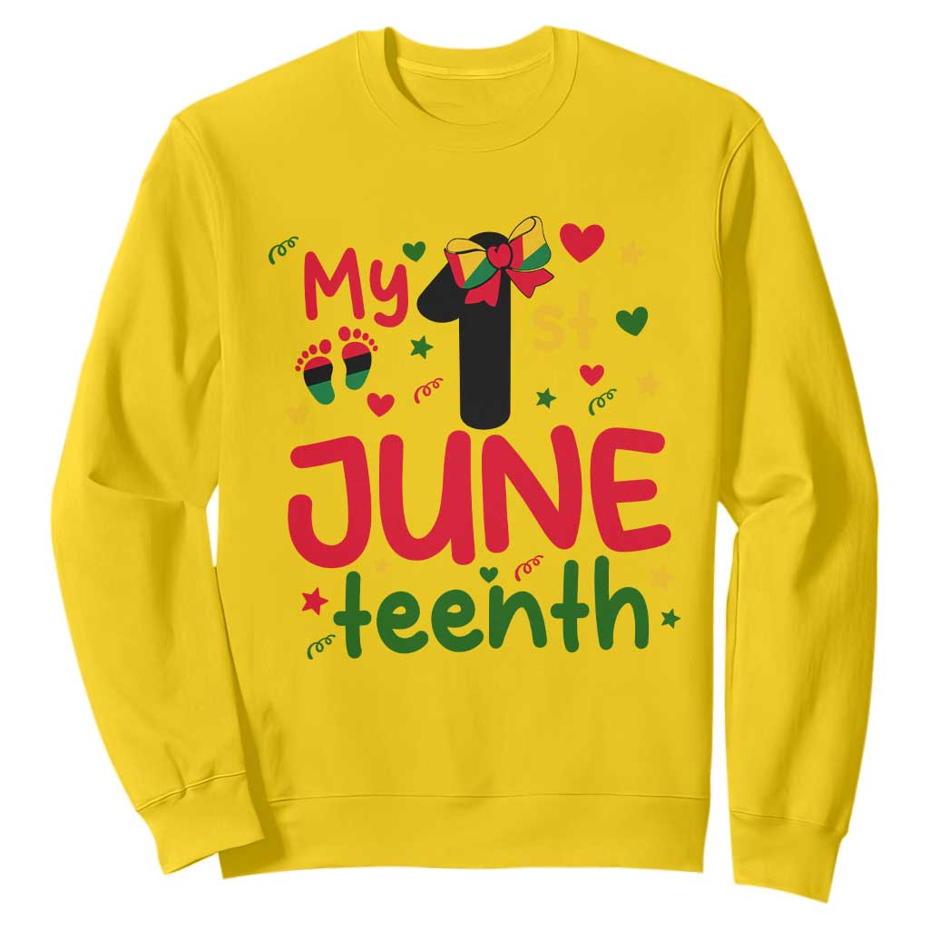 My First Juneteenth Sweatshirt African American Baby Freedom Day TS12 Daisy Print Your Wear
