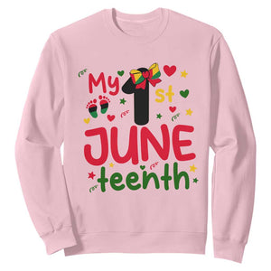 My First Juneteenth Sweatshirt African American Baby Freedom Day TS12 Light Pink Print Your Wear