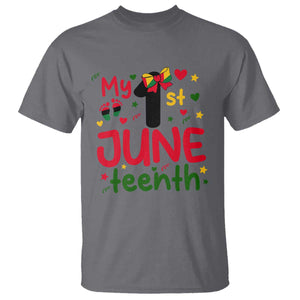 My First Juneteenth T Shirt African American Baby Freedom Day TS12 Charcoal Print Your Wear