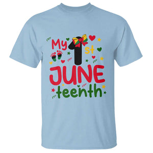 My First Juneteenth T Shirt African American Baby Freedom Day TS12 Light Blue Print Your Wear