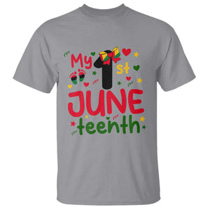 My First Juneteenth T Shirt African American Baby Freedom Day TS12 Sport Gray Print Your Wear