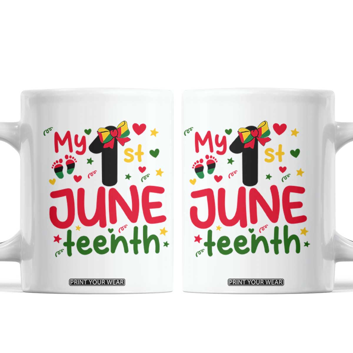 My First Juneteenth Coffee Mug African American Baby Freedom Day TS12 White Print Your Wear
