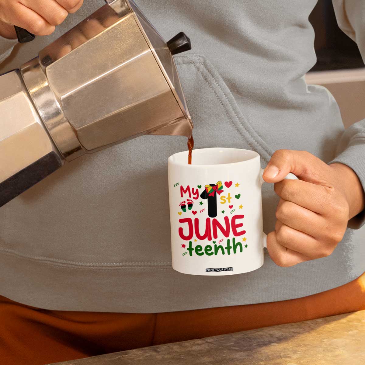 My First Juneteenth Coffee Mug African American Baby Freedom Day TS12 Print Your Wear