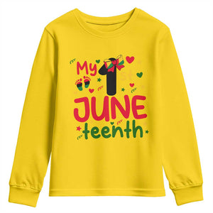 My First Juneteenth Youth Sweatshirt African American Baby Freedom Day TS12 Daisy Print Your Wear