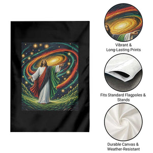 Black Jesus Juneteenth Garden Flag African American Christian Pride TS12 Print Your Wear