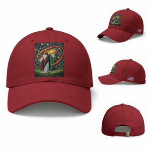 Black Jesus Juneteenth Baseball Cap African American Christian Pride TS12 Baseball Cap Universal Fit Cherry Red Print Your Wear