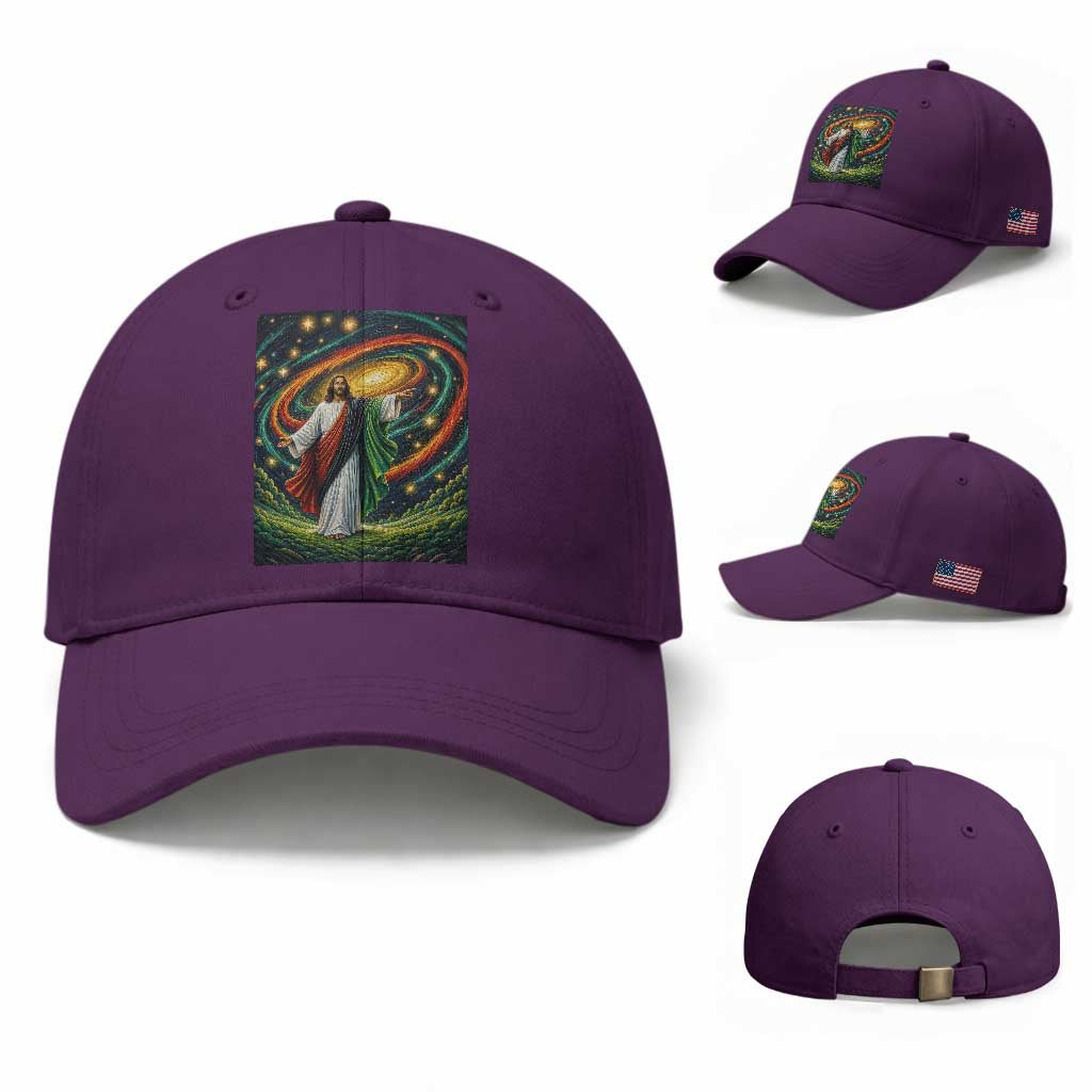 Black Jesus Juneteenth Baseball Cap African American Christian Pride TS12 Baseball Cap Universal Fit Purple Print Your Wear