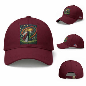 Black Jesus Juneteenth Baseball Cap African American Christian Pride TS12 Baseball Cap Universal Fit Maroon Print Your Wear