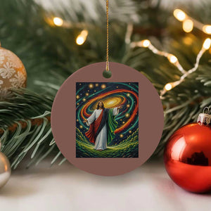 Black Jesus Juneteenth Ceramic Ornament African American Christian Pride TS12 1pc Mocha Print Your Wear